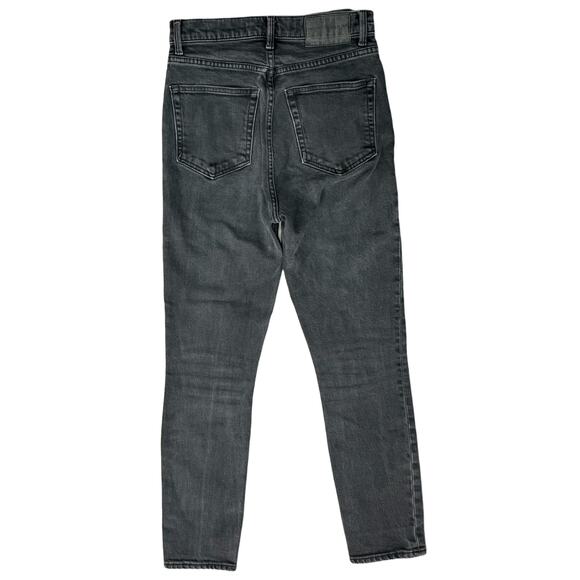 GRLFRND Charcoal Gray Piper High Rise Button Fly Stretch Slim Crop Jeans Size 26 - Picture 6 of 13